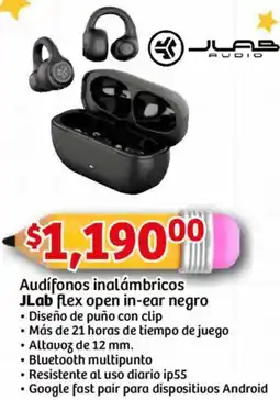 Soriana Mercado Jlab audífonos inalámbricos flex open in-ear negro oferta