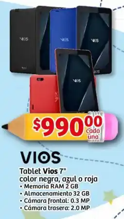 Soriana Mercado Vios tablet 7" oferta