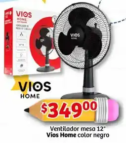 Soriana Mercado Vios home ventilador mesa 12" oferta