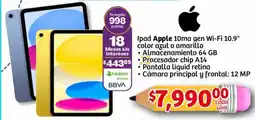 Soriana Mercado Ipad apple 10ma gen wi-fi 10.9" oferta