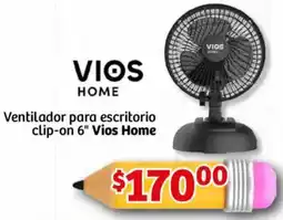 Soriana Mercado Home vios ventilador para escritorio clip-on 6" oferta