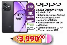 Soriana Mercado Oppo A40 celular negro oferta