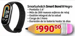 Soriana Mercado Smart band 8 smartwhatch negro oferta
