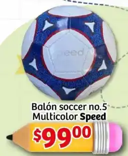 Soriana Mercado Speed balón soccer no.5 multicolor oferta