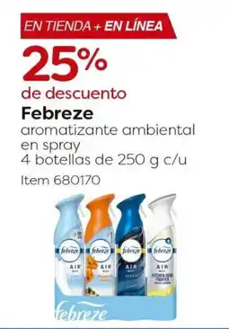 Costco Febreze aromatizante ambiental en spray oferta