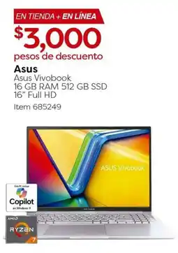 Costco Asus Vivobook 16" Full HD oferta