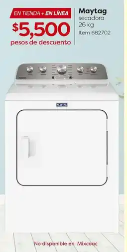Costco Maytag secadora 26 kg oferta