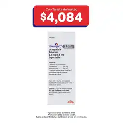 Farmacias Benavides 2.5 mg Tirzepatida/0.6 ml Solución oferta