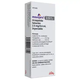 Farmacias Benavides 2.5 mg Tirzepatida/0.6 ml Solución oferta