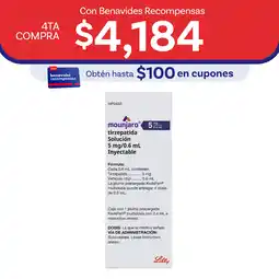 Farmacias Benavides 5 mg Tirzepatida/0.6 ml Solución oferta