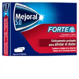 Farmacias Bazar MEJORAL 5.0 FORTE 500/65MG 12 TABLETAS oferta