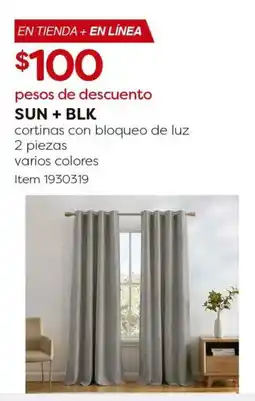 Costco Sun + blk cortinas con bloqueo de luz oferta