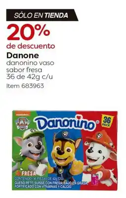 Costco Danone danonino vaso sabor fresa oferta