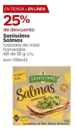 Costco Sanissimo salmas tostadas de maíz horneadas oferta