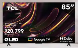 City Club TCL QLED Google TV 85" oferta