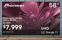 City Club Pioneer UHD Google TV 58" oferta