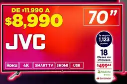 Soriana Híper JVC Smart TV 70" oferta