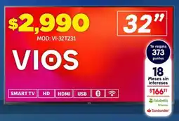 Soriana Híper VIOS Smart TV 32" oferta