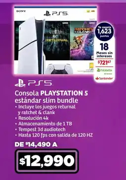 Soriana Híper PS5 Consola estándar slim bundle oferta