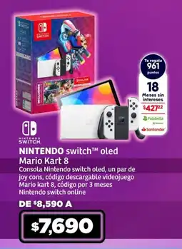 Soriana Híper Nintendo Switch oled Mario Kart 8 oferta