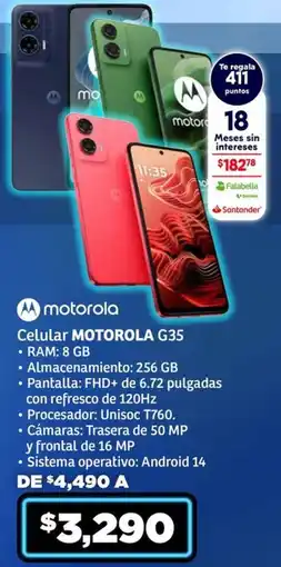 Soriana Híper Motorola G35 celular oferta