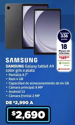 Soriana Híper Samsung Galaxy A9 tablet oferta