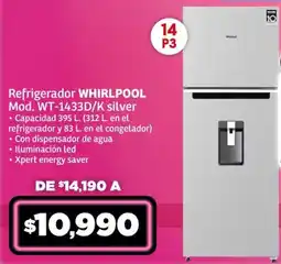 Soriana Híper Whirlpool Refrigerador oferta