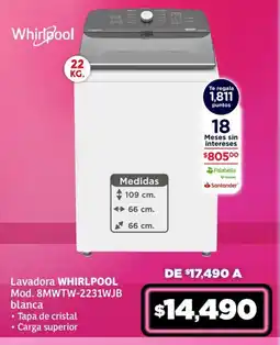 Soriana Híper Whirlpool lavadora oferta