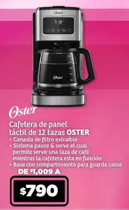 Soriana Híper Oster cafetera de panel táctil de 12 tazas oferta