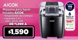 Soriana Híper AICOK máquina para hacer helados oferta