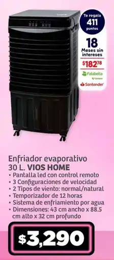 Soriana Híper VIOS enfriador evaporative 30 L oferta