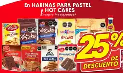 Soriana Híper En harinas para pastel y hot cakes oferta