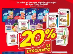 Soriana Híper En todos los jamones virginia y pechugas de pavo fud y sabori oferta