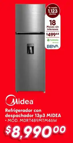 Soriana Híper Midea Refrigerador con despachador 13p3 oferta