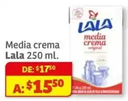 Soriana Mercado LALA media crema oferta