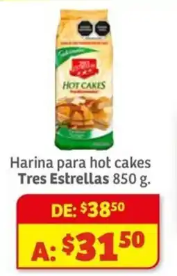 Soriana Mercado Tres Estrellas harina para hot cakes oferta