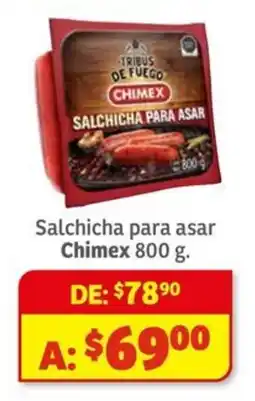 Soriana Mercado Chimex salsicha para asar oferta