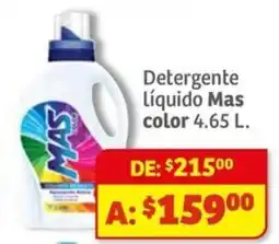 Soriana Mercado Mas Color detergente líquido oferta