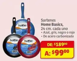 Soriana Mercado Home Basics sartenes oferta