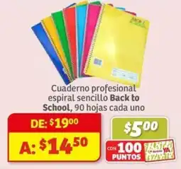 Soriana Mercado Back To School cuaderno professional espiral sencillo oferta