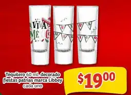 Soriana Mercado Libbey tequilero decorado fiestas patrias oferta