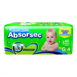 Farmacias YZA Kleenbebe Absorsec Grande 40 Pzas oferta