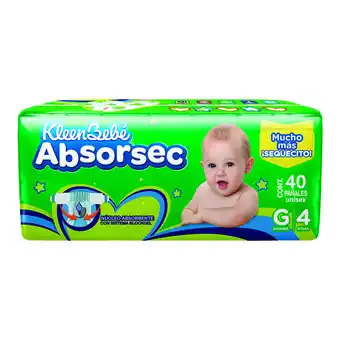 Farmacias YZA Kleenbebe Absorsec Grande 40 Pzas oferta