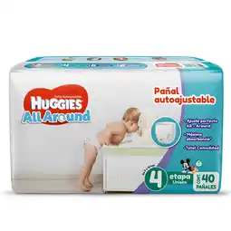 Farmacias YZA Huggies All Around Etapa 4 40 Unidades oferta