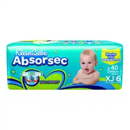 Farmacias YZA Kleenbebe Absorsec Extra Jumbo 40 Pzas oferta