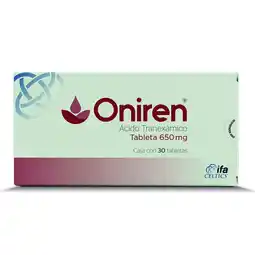 Farmacias YZA Oniren 650Mg 30 Tabs oferta