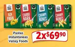 Soriana Mercado Valley Foods pastas instantáneas oferta