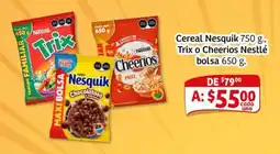 Soriana Mercado Cereal Nesquik, Trix o Cheerios oferta