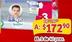 Soriana Mercado BBtips pañales etapa 3 oferta