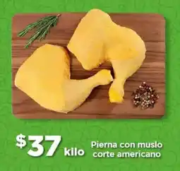 Bodega Aurrerá Pierna con muslo corte americano oferta